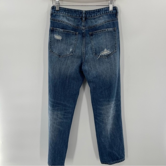 PACSUN Straight Leg Distressed Mom Jeans 90's Button Fly High Rise Size 25 - Picture 8 of 9